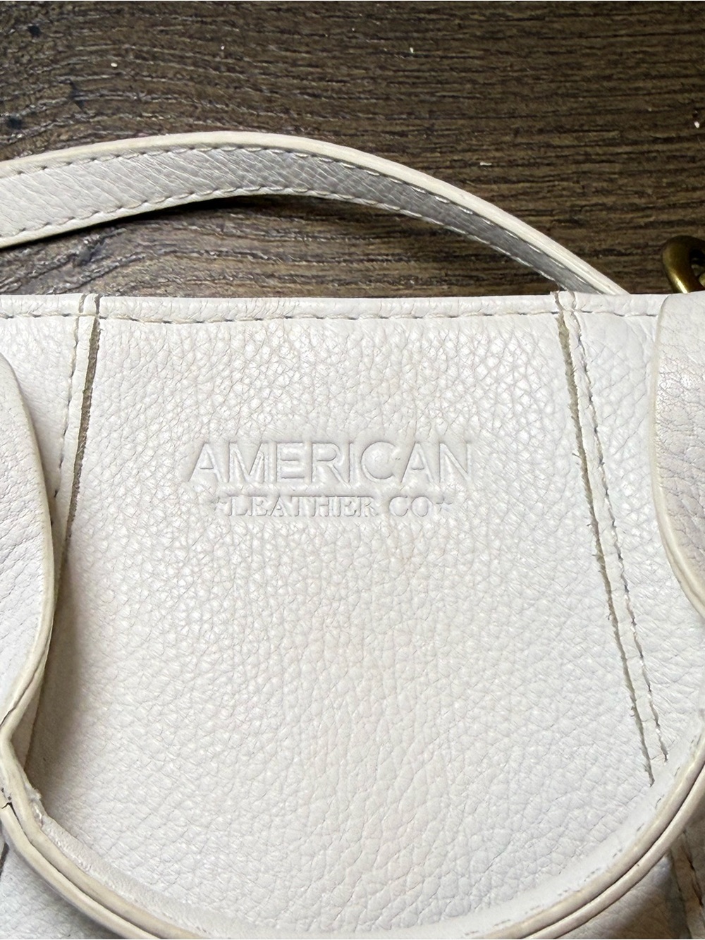 American Leather Co. Ada Triple Entry Satchel White Leather Crossbody Bag - Picture 3 of 10